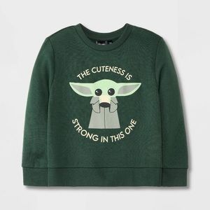 Toddler Boys' Lucasfilm Baby Yoda Solid Sweater